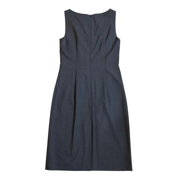 Theory Betty Urban charcoal grey wool blend shift dress sleeveless size 2 - Picture 4 of 5